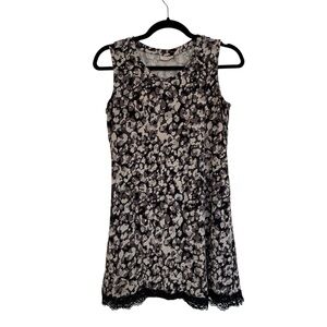 LOGO Layers Lori Goldstein Geometric Lace Trim Jersey‎ Chemise Nightgown Small